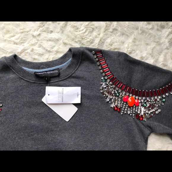 Anthropologie Hermant&Nandita Embellished Crystal - Picture 2 of 7